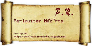 Perlmutter Márta névjegykártya